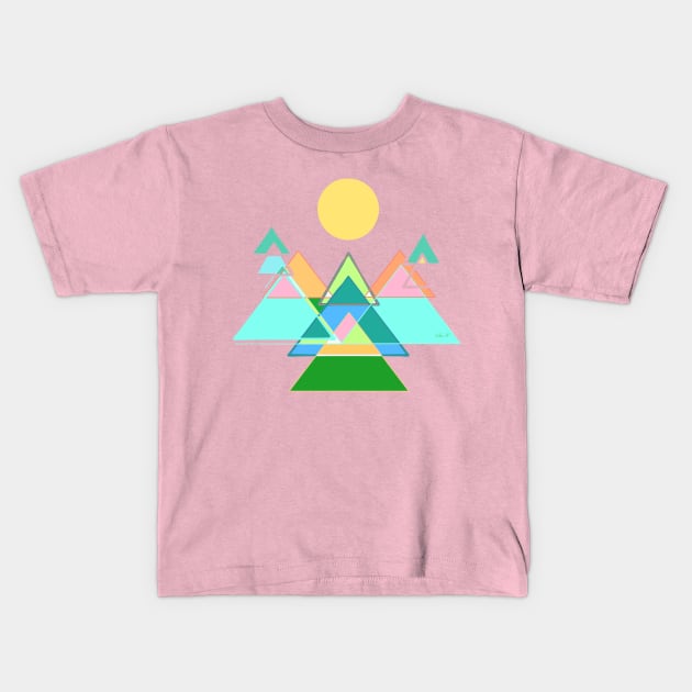 Mountains Kids T-Shirt by Suzanne_Kurilla